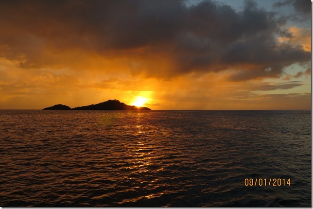Sunset off Pigeon Island