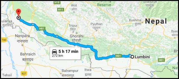 Lumbini to Bardia route